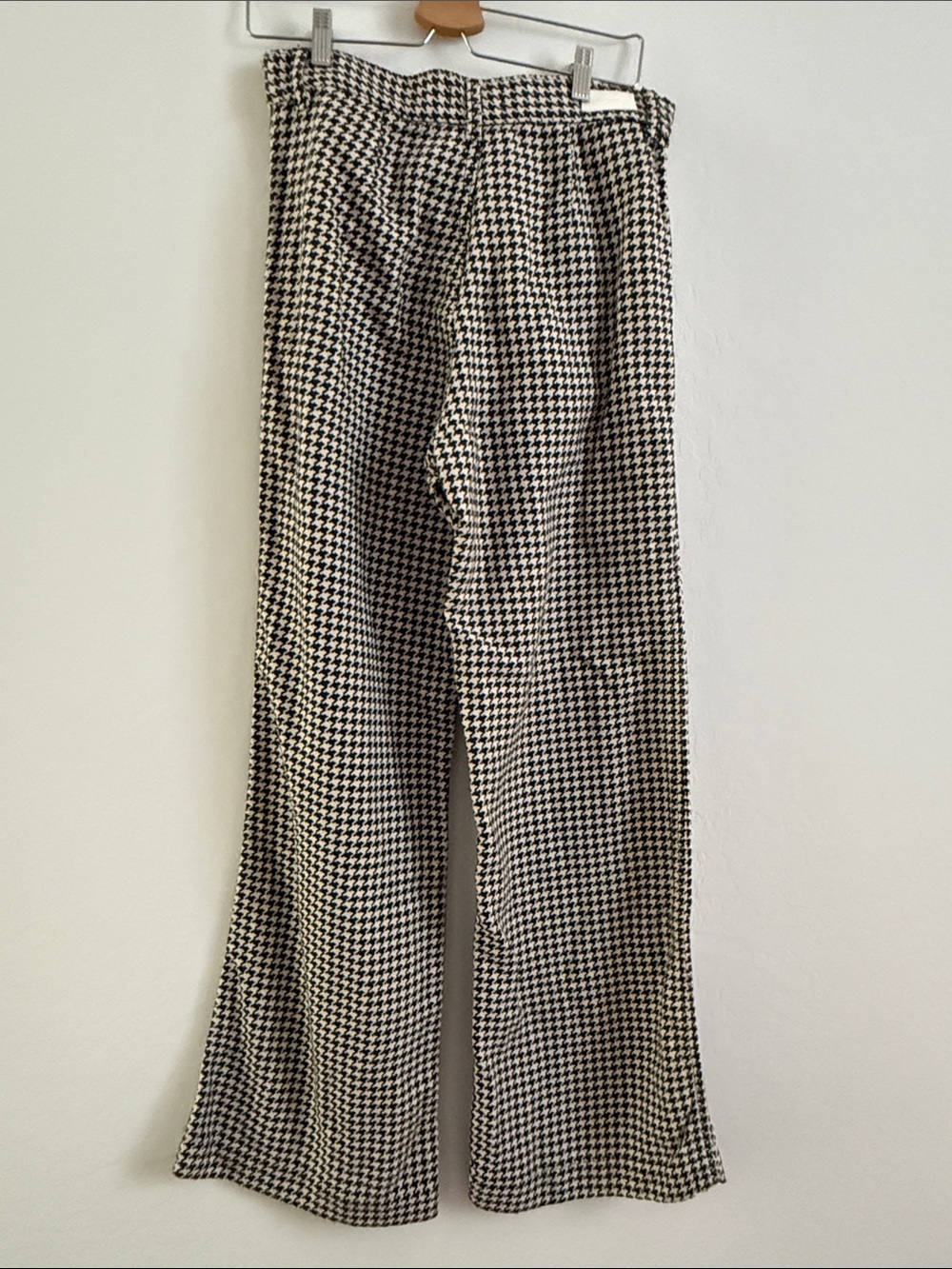 DL1961 Desi Boot Houndstooth Cotton Wide Leg Pants Sz 28 - Picture 7 of 10
